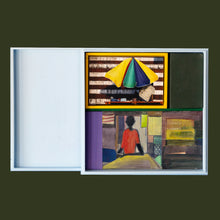 Load image into Gallery viewer, WOODEN BOX WITH PAINTING FRANK + PICTURE MIRJAM
