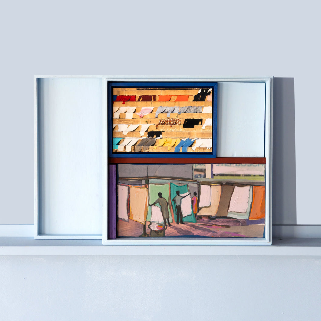 WOODEN BOX WITH PAINTING FRANK + PICTURE MIRJAM