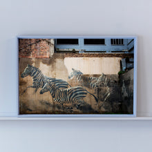 Load image into Gallery viewer, SOUTH AFRICA - johannesburg - painting of zebra&#39;s on the wall
