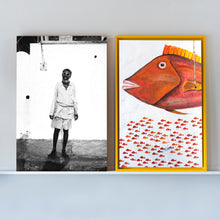 Load image into Gallery viewer, LAMU - fisherman and wall painting fish
