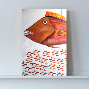 LAMU - fisherman and wall painting fish