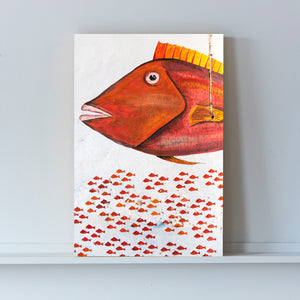 LAMU - fish painted on a wall